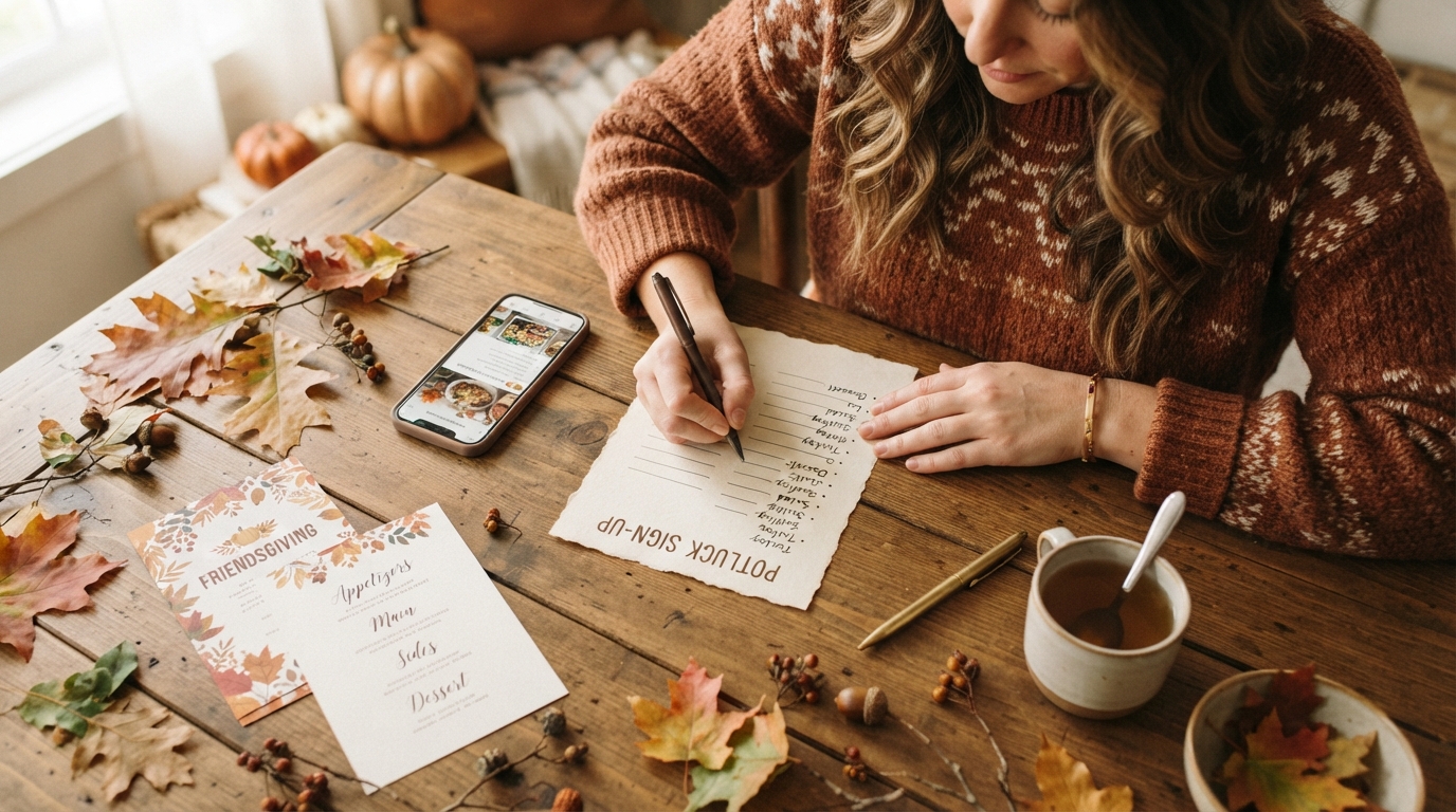 Friendsgiving potluck planning list